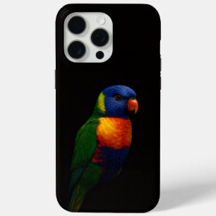 Schwarzes 4 Luxe iPhone 15 Pro Max, Lorikeet Papag Case-Mate iPhone Hülle
