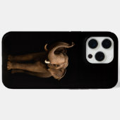 Schwarzes 4 Luxe iPhone 15 Pro Max, Mächtiger Elef Case-Mate iPhone Hülle (Rückseite (Horizontal))