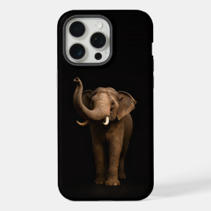 Schwarzes 4 Luxe iPhone 15 Pro Max, Mächtiger Elef Max Hülle