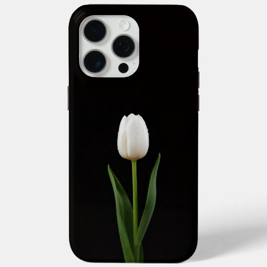 Schwarzes 4 Luxe iPhone 15 Pro Max, Perlenweiße Tu Case-Mate iPhone Hülle (Rückseite)