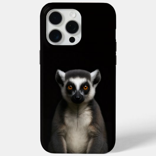 Schwarzes 4 Luxe iPhone 15 Pro Max, sanfter Lemur Case-Mate iPhone Hülle (Rückseite)