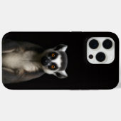 Schwarzes 4 Luxe iPhone 15 Pro Max, sanfter Lemur Case-Mate iPhone Hülle (Rückseite (Horizontal))