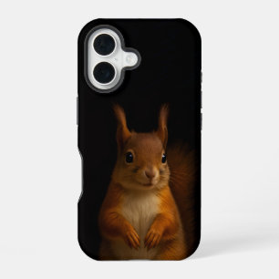 Schwarzes 4 Luxe iPhone 16 Case-Mate, Rotes Eichhö Hülle