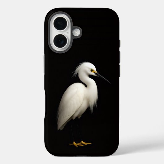 Schwarzes 4 Luxe iPhone 16 Case-Mate, Schneegreif Case-Mate iPhone Hülle (Rückseite)