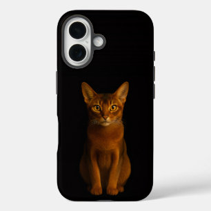 Schwarzes 4 Luxe iPhone 16 Mate, Abessinische Schö Hülle