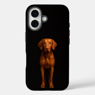 Schwarzes 4 Luxe iPhone 16 Mate, Agile Vizsla-Hund Hülle