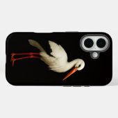 Schwarzes 4 Luxe iPhone 16 Mate, Anmutiger Storch Case-Mate iPhone Hülle (Rückseite (Horizontal))