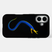Schwarzes 4 Luxe iPhone 16 Mate, Blauer Band-Aal Case-Mate iPhone Hülle (Rückseite (Horizontal))