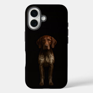 Schwarzes 4 Luxe iPhone 16 Mate, Deutscher Pointer Hülle