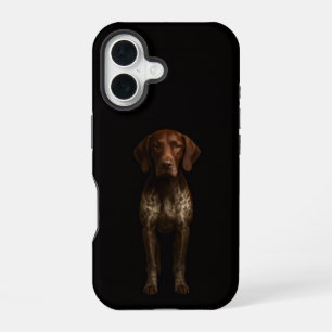 Schwarzes 4 Luxe iPhone 16 Mate, Deutscher Pointer Hülle