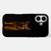 Schwarzes 4 Luxe iPhone 16 Mate, Deutscher Schäfer Case-Mate iPhone Hülle (Rückseite (Horizontal))