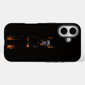 Schwarzes 4 Luxe iPhone 16 Mate, Guardian Doberman Case-Mate iPhone Hülle (Rückseite (Horizontal))