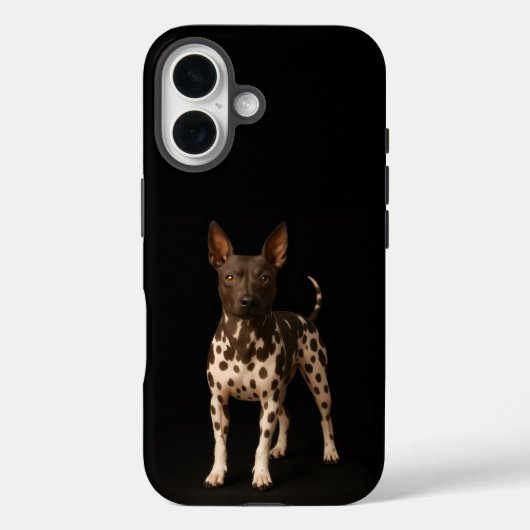 Schwarzes 4 Luxe iPhone 16 Mate, haarloser Terrier Case-Mate iPhone Hülle (Rückseite)