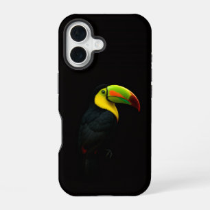Schwarzes 4 Luxe iPhone 16 Mate, Keil-Schnabeltuka Hülle