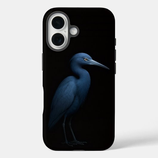Schwarzes 4 Luxe iPhone 16 Mate, Kleiner Blauer Re Case-Mate iPhone Hülle (Rückseite)