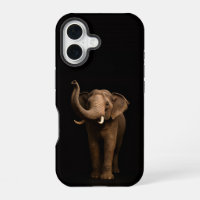 Schwarzes 4 Luxe iPhone 16 Mate, Mächtiger Elefant