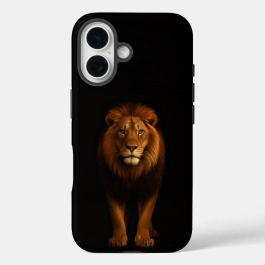Schwarzes 4 Luxe iPhone 16 Mate, Majestätischer Lö Case-Mate iPhone Hülle (Rückseite)