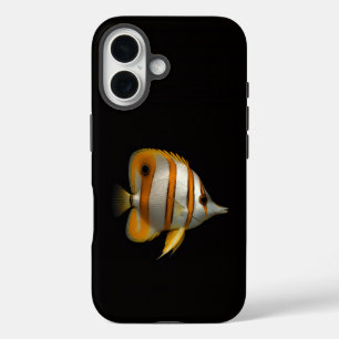 Schwarzes 4 Luxe iPhone 16 Mate, Riff-Schmetterlin Hülle
