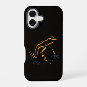 Schwarzes 4 Luxe iPhone 16 Mate, schwarzer orangef Hülle