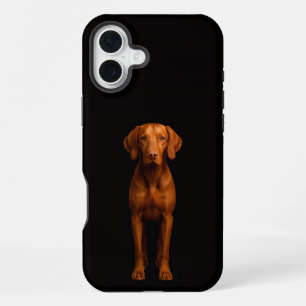 Schwarzes 4 Luxe iPhone 16 Plus, Agile Vizsla Hund Plus Hülle