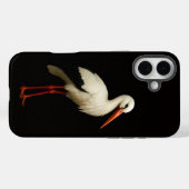 Schwarzes 4 Luxe iPhone 16 Plus, Anmutiger Storch Case-Mate iPhone Hülle (Rückseite (Horizontal))