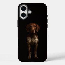 Schwarzes 4 Luxe iPhone 16 Plus, Deutscher Pointer Plus Hülle