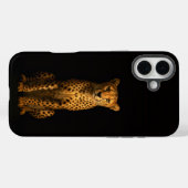 Schwarzes 4 Luxe iPhone 16 Plus, Eleganter Gepard Case-Mate iPhone Hülle (Rückseite (Horizontal))