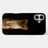Schwarzes 4 Luxe iPhone 16 Plus, Elegantes Wiesel Case-Mate iPhone Hülle (Rückseite (Horizontal))