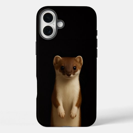 Schwarzes 4 Luxe iPhone 16 Plus, Elegantes Wiesel Case-Mate iPhone Hülle (Rückseite)