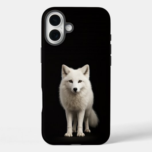 Schwarzes 4 Luxe iPhone 16 Plus, Elfenbein-Polarfu Case-Mate iPhone Hülle (Rückseite)