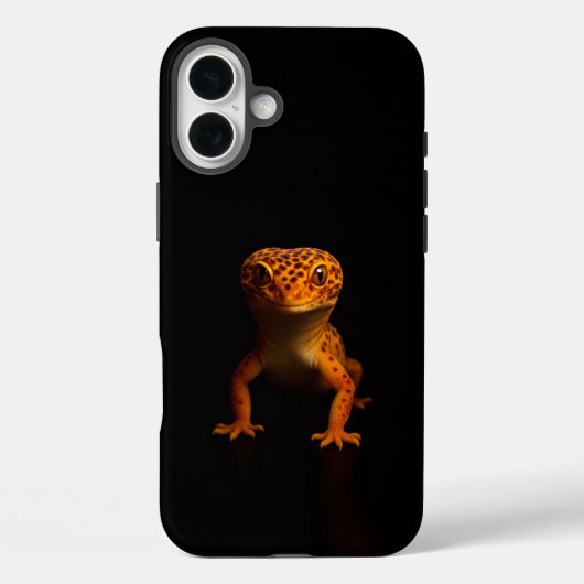 Schwarzes 4 Luxe iPhone 16 Plus, Leopardgecko Case-Mate iPhone Hülle (Rückseite)