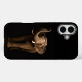 Schwarzes 4 Luxe iPhone 16 Plus, Mächtiger Elefant Case-Mate iPhone Hülle (Rückseite (Horizontal))