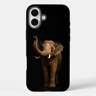 Schwarzes 4 Luxe iPhone 16 Plus, Mächtiger Elefant Plus Hülle