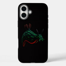 Schwarzes 4 Luxe iPhone 16 Plus Mate, Neon-Meeresn