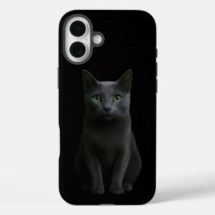 Schwarzes 4 Luxe iPhone 16 Plus, Russische Blaue K Plus Hülle