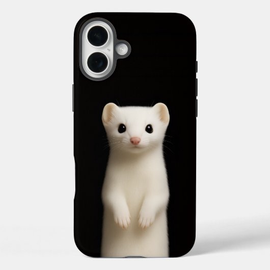 Schwarzes 4 Luxe iPhone 16 Plus, stilvolles Hermel Case-Mate iPhone Hülle (Rückseite)
