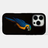Schwarzes 4 Luxe iPhone 16 Pro, Blau-Gelber Ara Case-Mate iPhone Hülle (Rückseite (Horizontal))