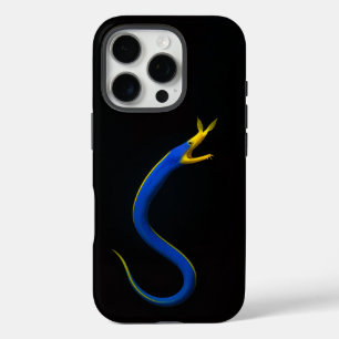 Schwarzes 4 Luxe iPhone 16 Pro, Blauer Band-Aal Pro Hülle
