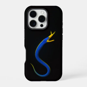 Schwarzes 4 Luxe iPhone 16 Pro, Blauer Band-Aal Pro Hülle