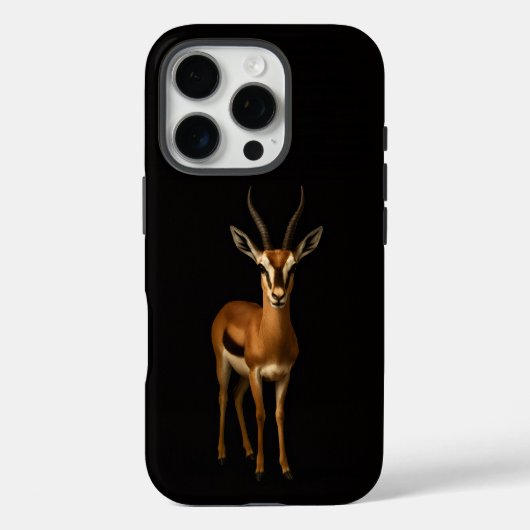 Schwarzes 4 Luxe iPhone 16 Pro, Elegante Gazella Case-Mate iPhone Hülle (Rückseite)