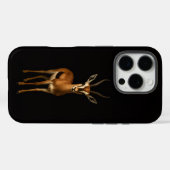 Schwarzes 4 Luxe iPhone 16 Pro, Elegante Gazella Case-Mate iPhone Hülle (Rückseite (Horizontal))