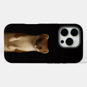 Schwarzes 4 Luxe iPhone 16 Pro, Elegantes Wiesel Case-Mate iPhone Hülle (Rückseite (Horizontal))