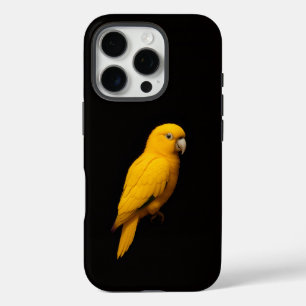 Schwarzes 4 Luxe iPhone 16 Pro, Goldsittich Pro Hülle