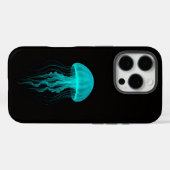 Schwarzes 4 Luxe iPhone 16 Pro, Grüne Qualle Case-Mate iPhone Hülle (Rückseite (Horizontal))