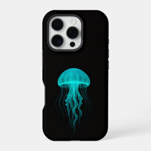 Schwarzes 4 Luxe iPhone 16 Pro, Grüne Qualle Pro Hülle