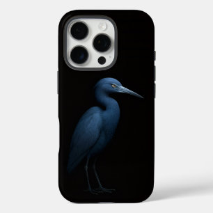 Schwarzes 4 Luxe iPhone 16 Pro, Kleiner Blaureiher Pro Hülle
