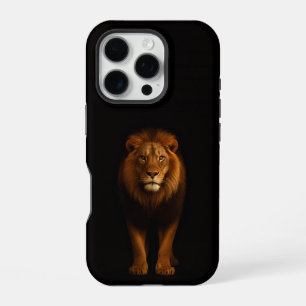Schwarzes 4 Luxe iPhone 16 Pro, Majestätischer Löw Pro Hülle