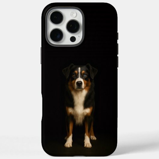 Schwarzes 4 Luxe iPhone 16 Pro Max, Aussie Shepher Case-Mate iPhone Hülle (Rückseite)