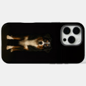 Schwarzes 4 Luxe iPhone 16 Pro Max, Aussie Shepher Case-Mate iPhone Hülle (Rückseite (Horizontal))