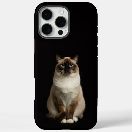 Schwarzes 4 Luxe iPhone 16 Pro Max, Birma-Katze Case-Mate iPhone Hülle (Rückseite)